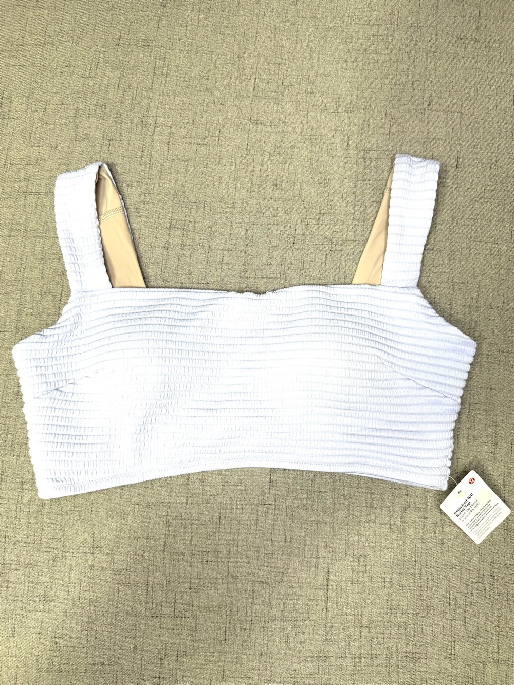 Lululemon Smocked Bikini Swimsuit 2 PC Set Pastel Blue Size 10 Medium NWT - Picture 6 of 11